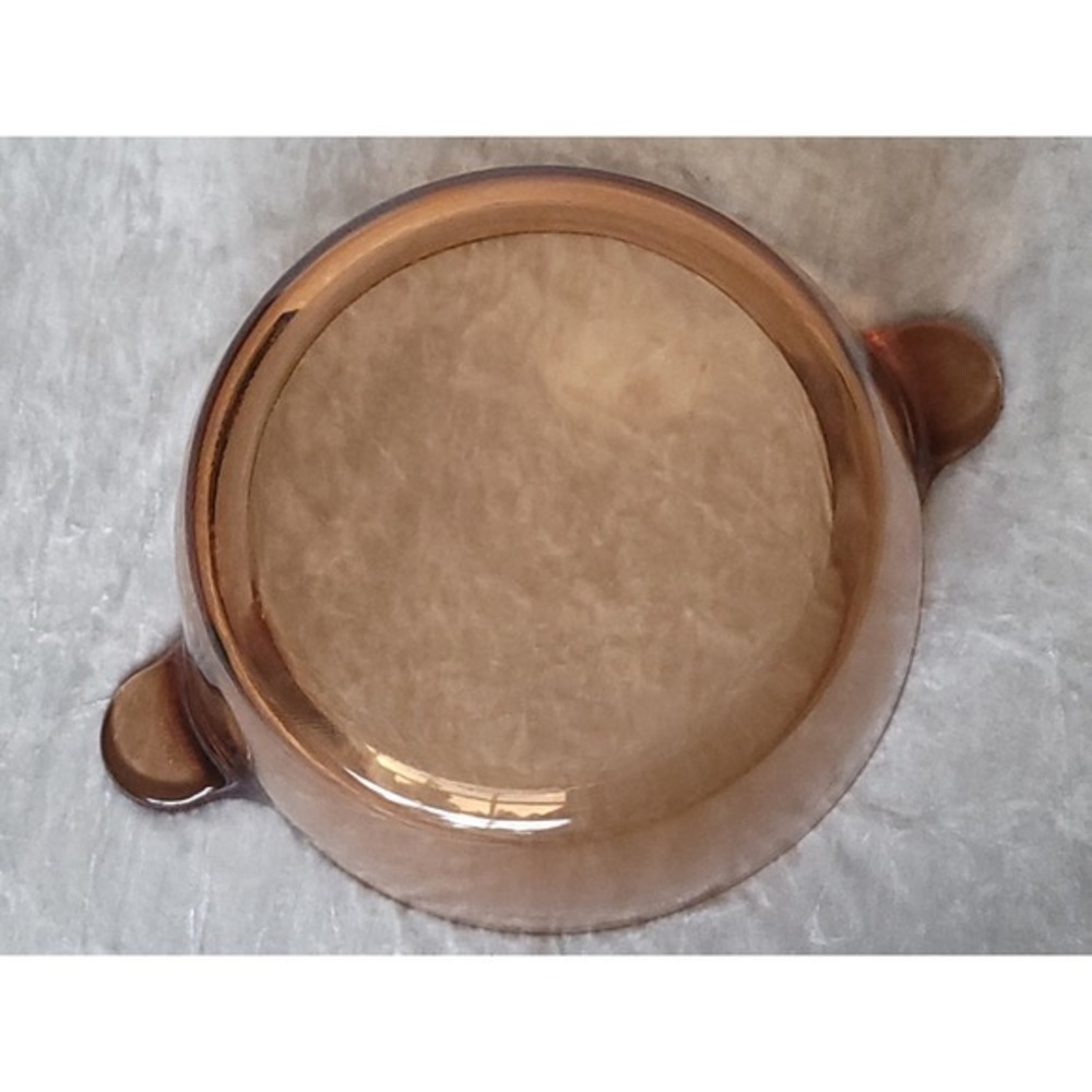 Vtg Corning Visions Amber Glass 4.5L Stock Pot Dutch Oven Made in USA - Picture 5 of 6